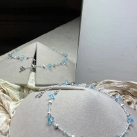 012 Marco Bicego Collana oro bianco e topazi azzurri cod: CB904-TP01 (W-02-410)