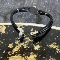 Yukiko bracciale acciaio e pelle cod:  KBRD1231
