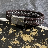 Sector bracciale in pelle e acciaio cod:  SXM05