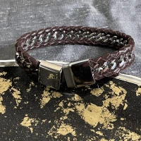 Sector bracciale in pelle e acciaio cod:  SXM05