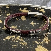 Sector bracciale in pelle e acciaio cod:  SADP03