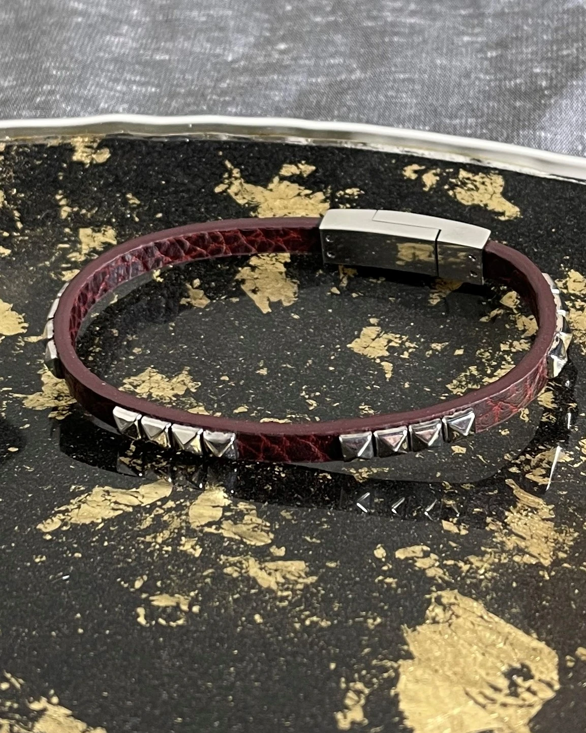 Sector bracciale in pelle e acciaio cod:  SADP03