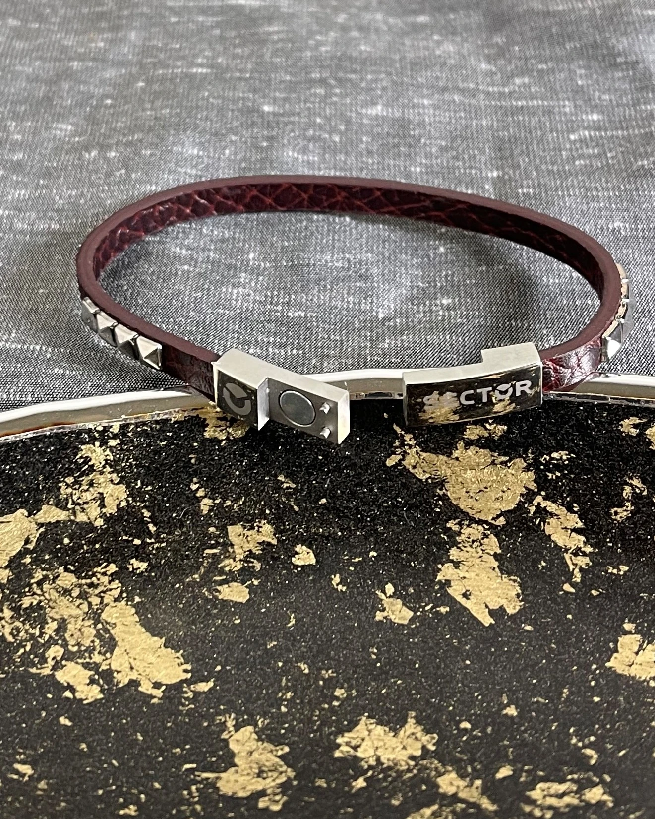 Sector bracciale in pelle e acciaio cod:  SADP03