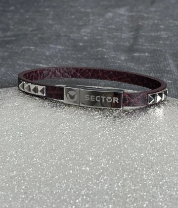 Sector bracciale in pelle e acciaio cod:  SADP03
