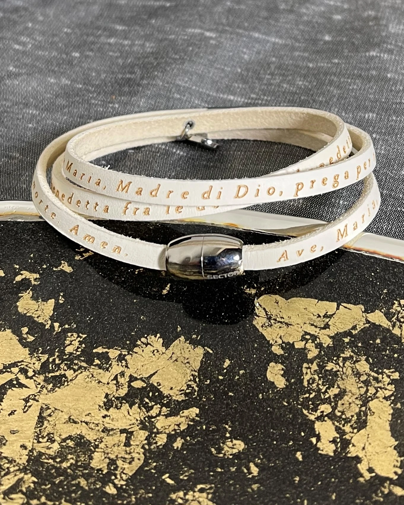 Sector bracciale in pelle e acciaio cod:  SADO12