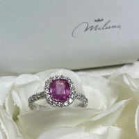 013 Miluna Anello oro con Zaffiro e brillanti cod: LID3495