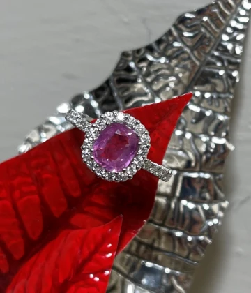 013 Miluna Anello oro con Zaffiro e brillanti cod: LID3495