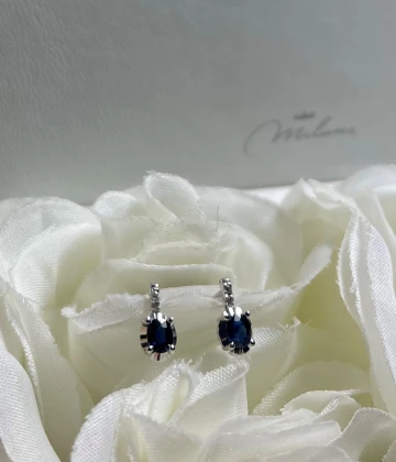 013 Miluna Orecchini in oro con Zaffiri e brillanti cod: ERD2471