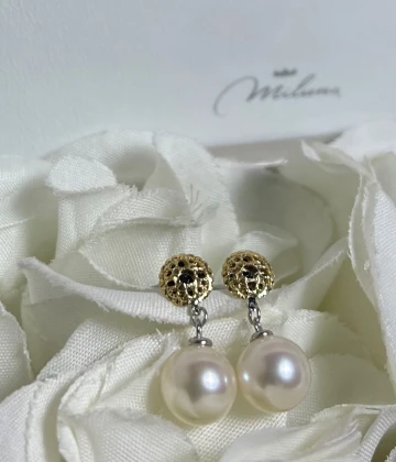 013 Miluna Orecchini  in oro con Perle cod: PER254BG