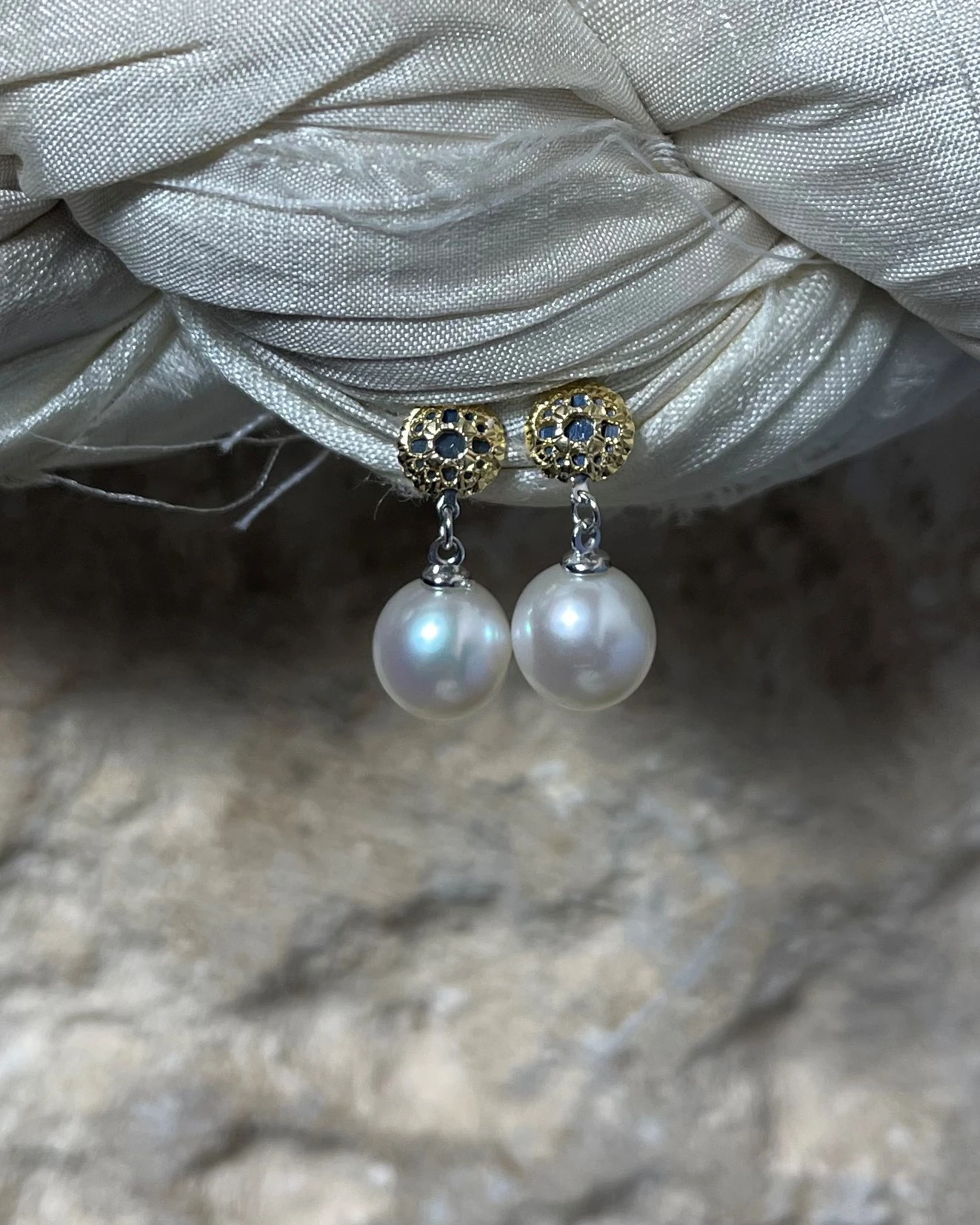 013 Miluna Orecchini  in oro con Perle cod: PER254BG