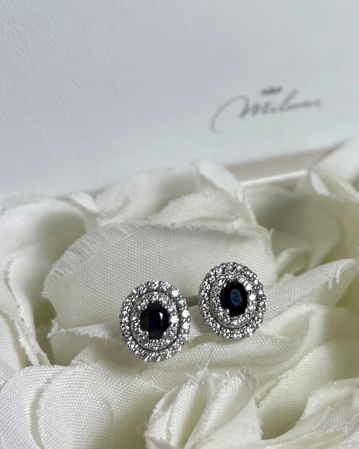 013 Miluna Orecchini in oro con Zaffiri e brillanti cod: ERD2541