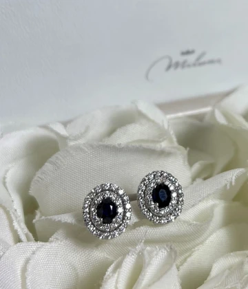 013 Miluna Orecchini in oro con Zaffiri e brillanti cod: ERD2541