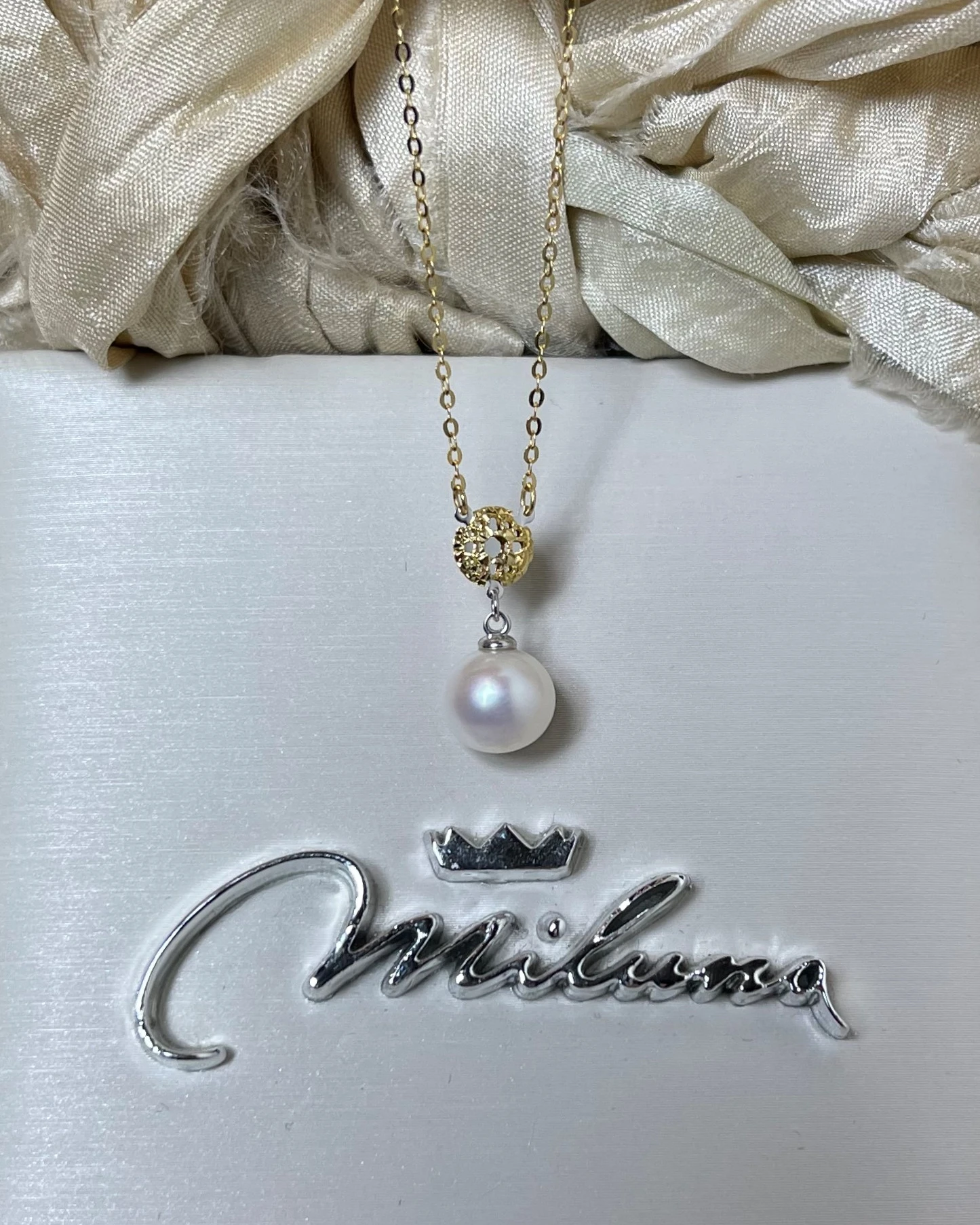 013 Miluna Collana oro giallo con Perla  cod: PCL6169BG