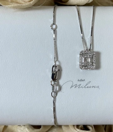 013 Miluna Collana oro bianco con brillanti cod: CLD4382