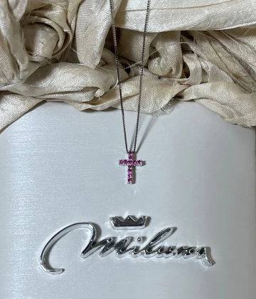 013 Miluna Collana oro bianco con Rubini cod: CLD4262