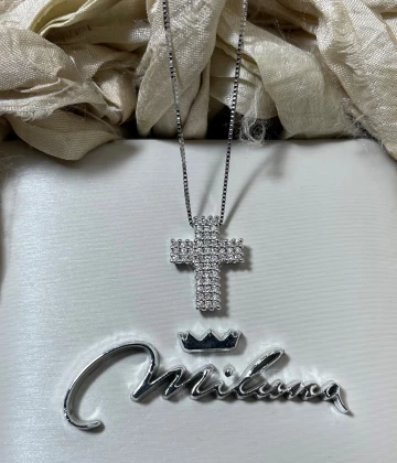 013 Miluna Collana oro bianco con brillanti cod: CLD3972