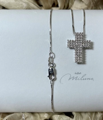 013 Miluna Collana oro bianco con brillanti cod: CLD3972