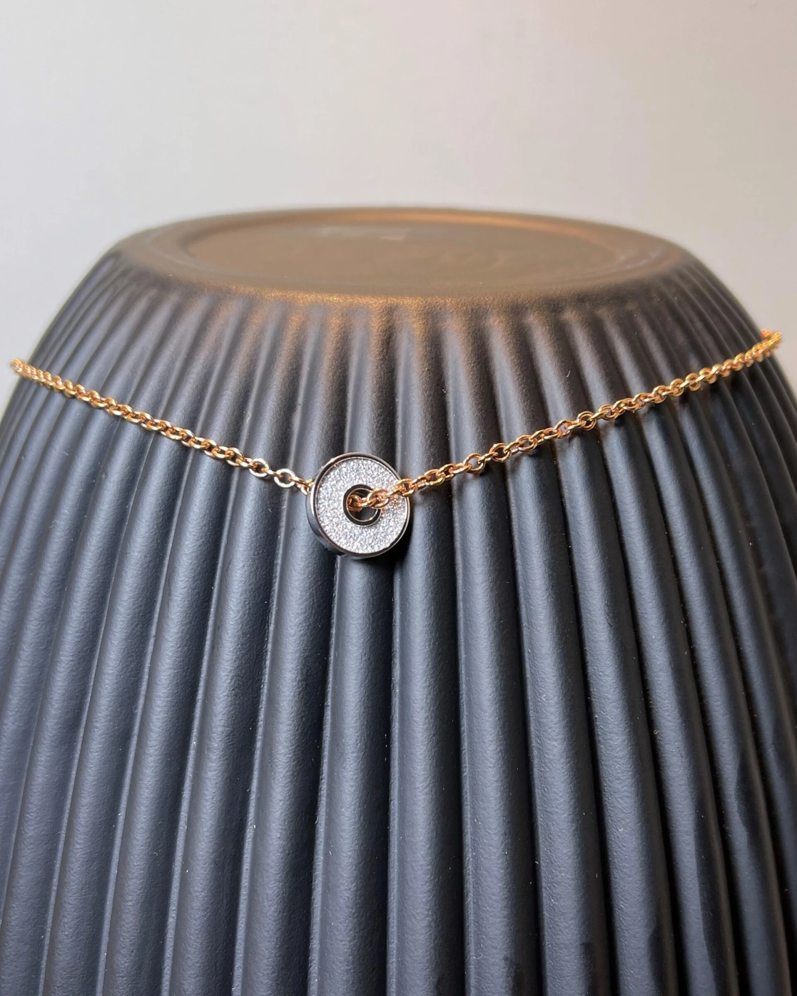 Collana bronzo rosa con zirconi cod: BSOCBB01