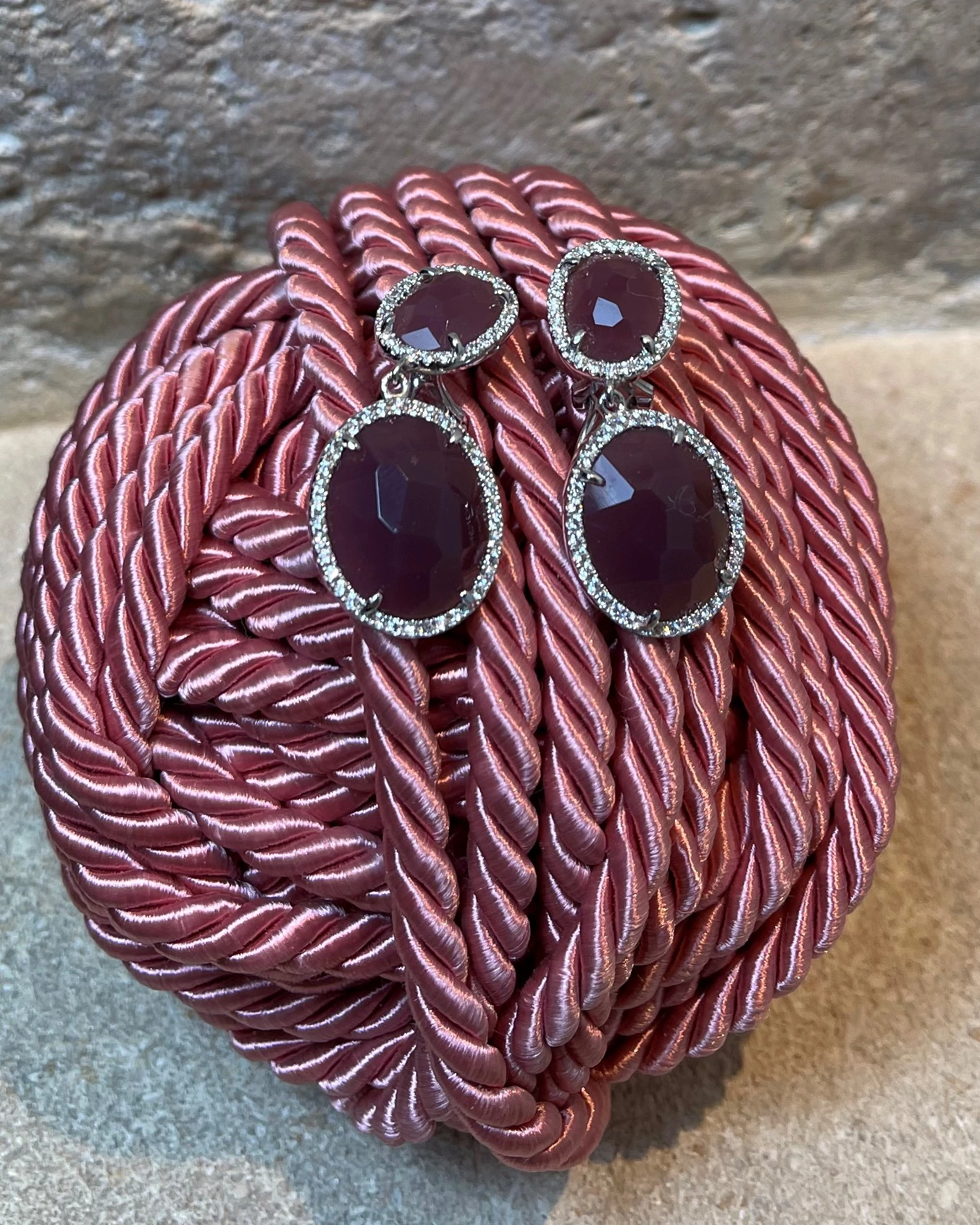 Orecchini argento con zirconi cod: 410RP2