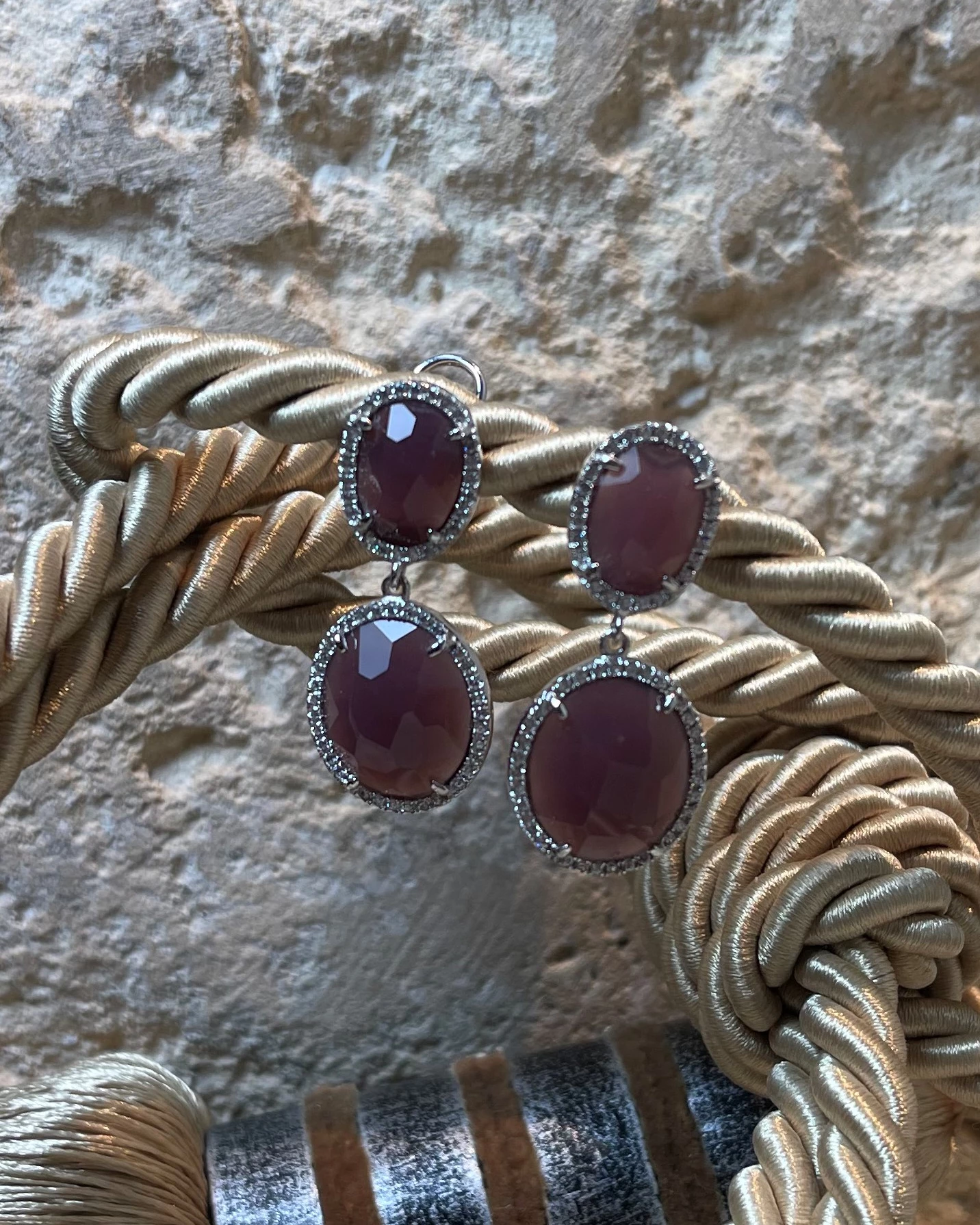 Orecchini argento con zirconi cod: 410RP2