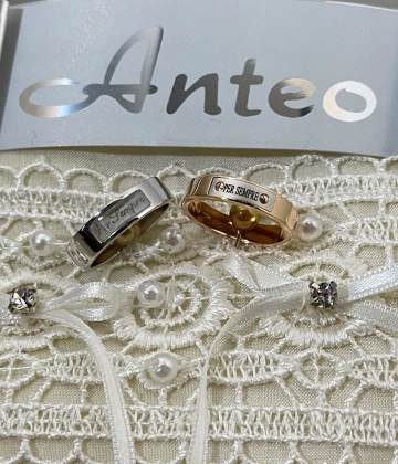 015 Anteo Fede in oro bianco "Per Sempre" cod: 0712