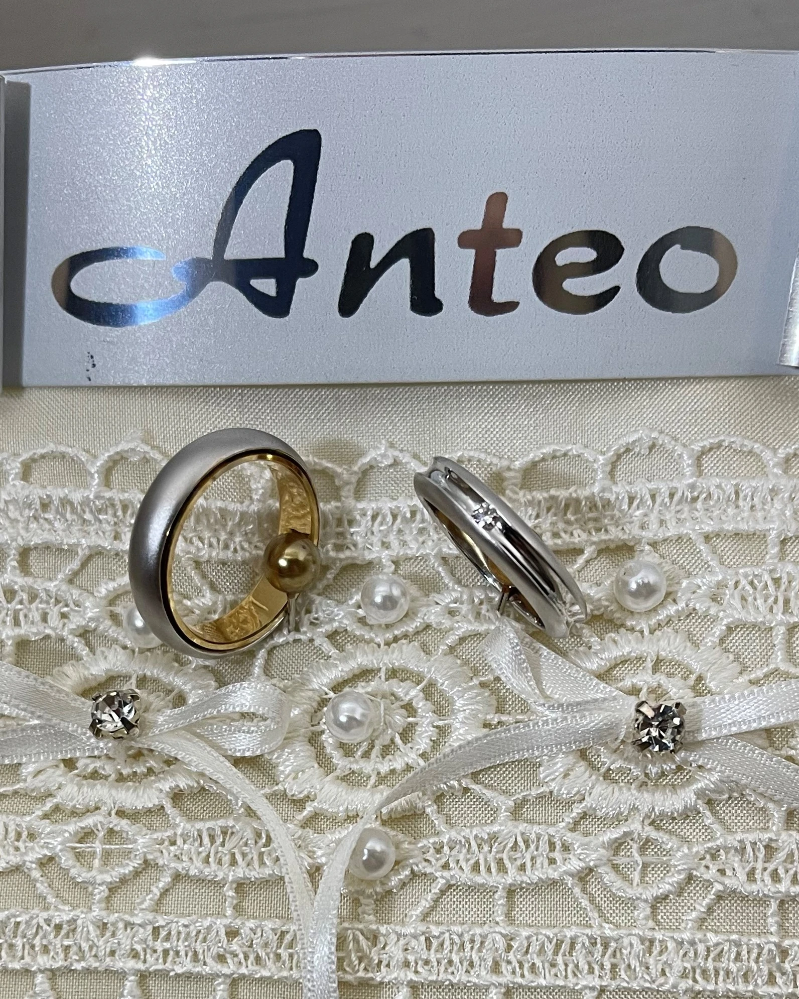 015 Anteo fede in oro bianco con brillanti  cod: 0236B
