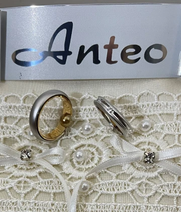 015 Anteo fede in oro bianco con brillanti  cod: 0236B