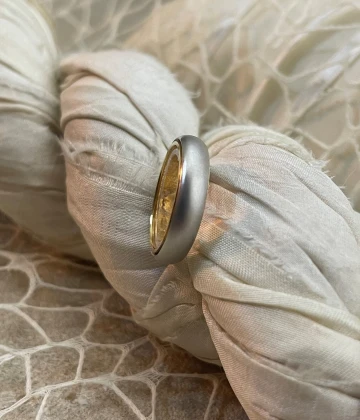 015 Anteo fede in oro bianco e giallo  cod: T166