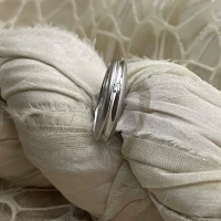 015 Anteo fede in oro bianco con brillanti  cod: 0236B