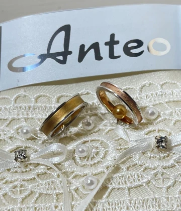 015 Anteo fede in oro bianco e giallo  cod: JT140