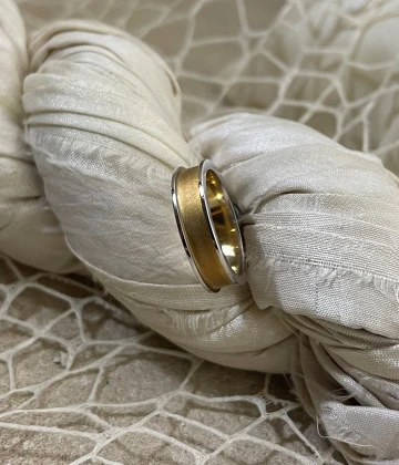 015 Anteo fede in oro bianco e giallo  cod: JT140