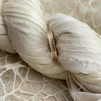 015 Anteo fede in oro bianco e rosa cod: 0804BIc