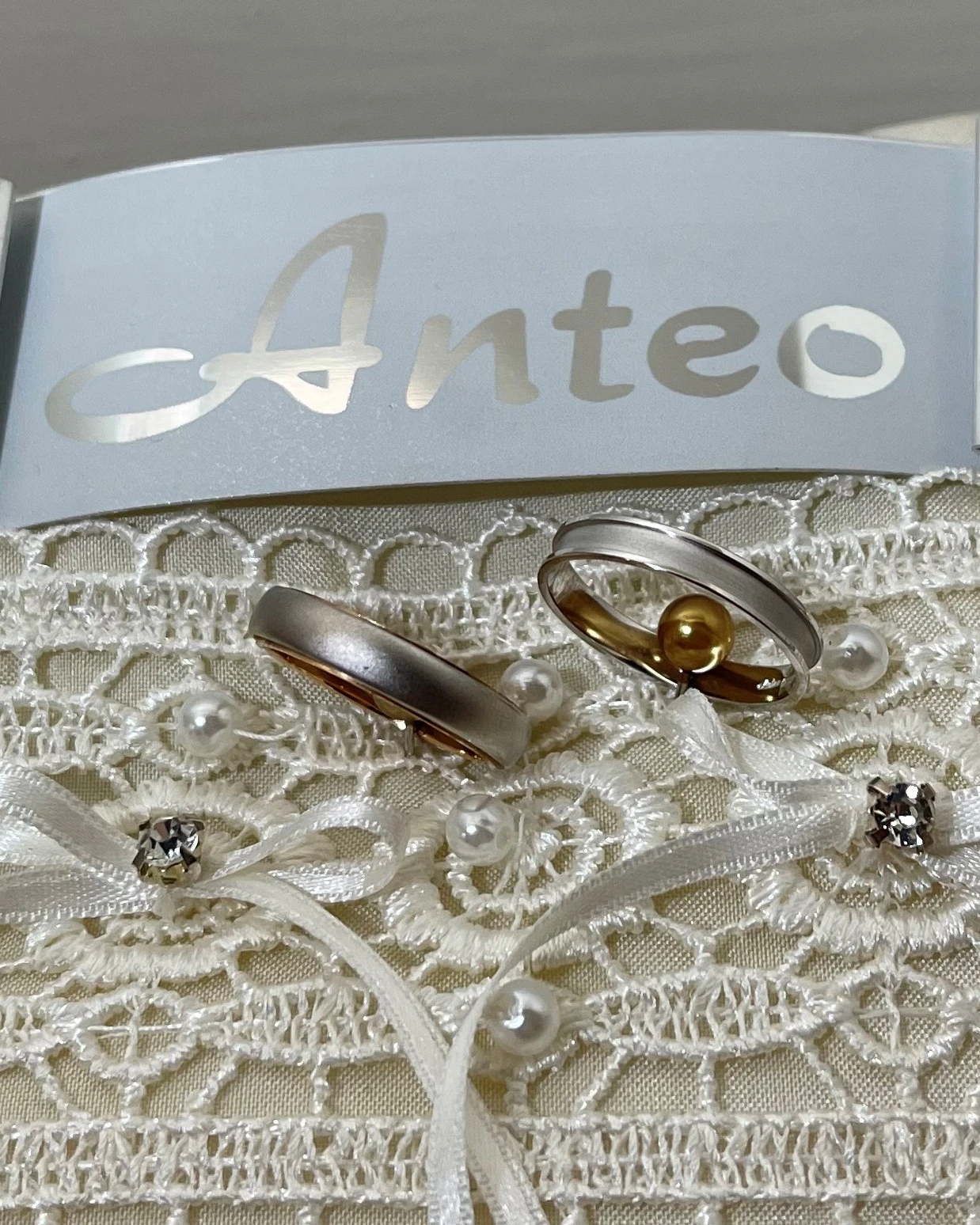 015 Anteo fede in oro bianco e rosa  cod: T164