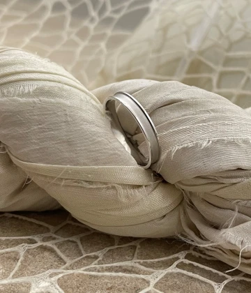 015 Anteo fede in oro bianco  cod: 0804L