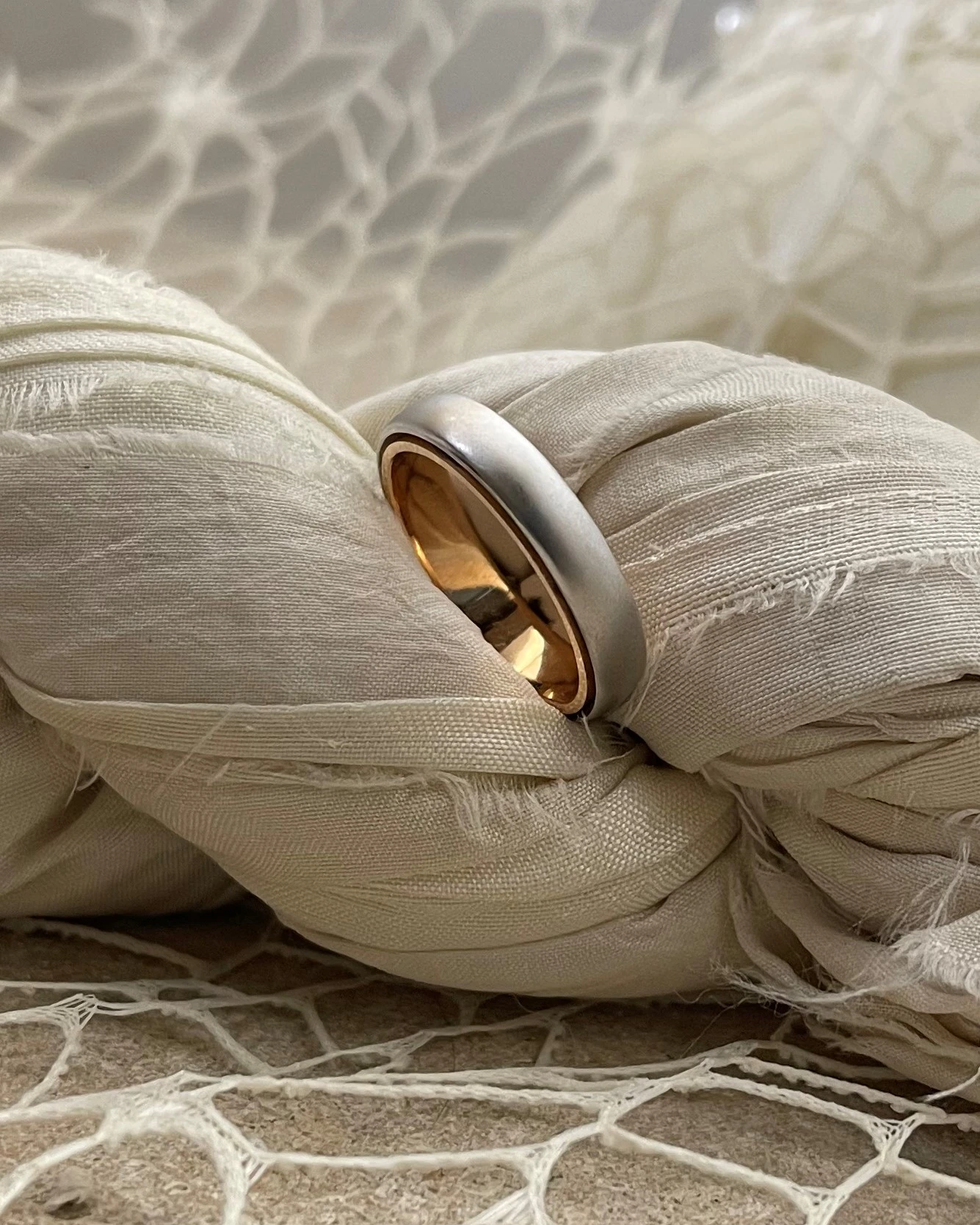 015 Anteo fede in oro bianco e rosa  cod: T164