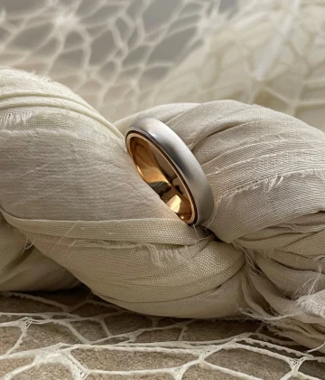 015 Anteo fede in oro bianco e rosa  cod: T164