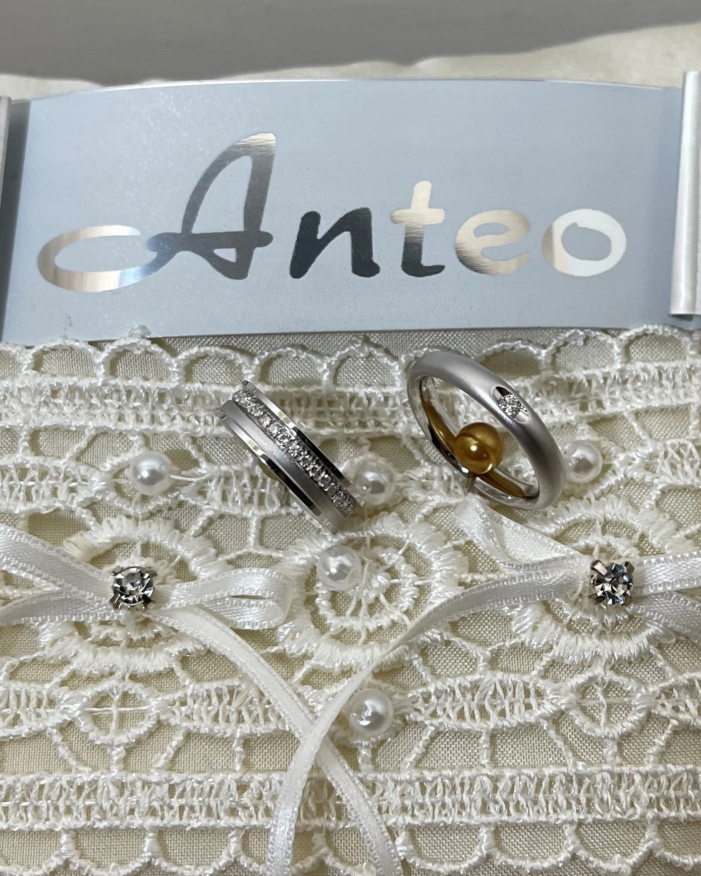 015 Anteo fede in oro bianco con brillanti  cod: T141