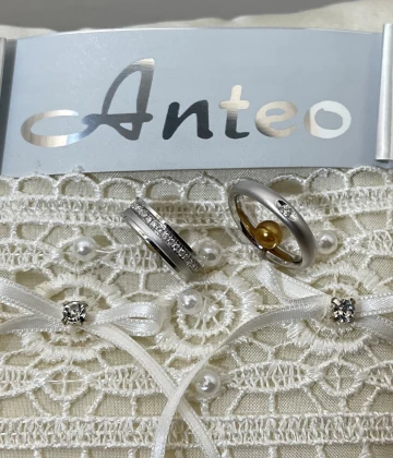 015 Anteo fede in oro bianco con brillanti  cod: 9820B