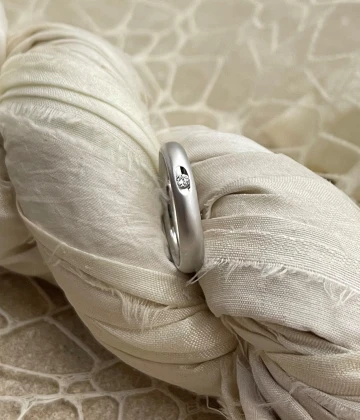 015 Anteo fede in oro bianco con brillanti  cod: 9820B