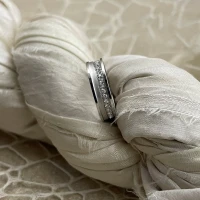 015 Anteo fede in oro bianco con brillanti  cod: T141