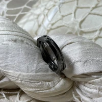 014 Anteo fede in oro nero con brillanti  cod: 0553_N