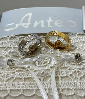015 Anteo fede in oro bianco con brillanti  cod: T131/5