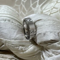 015 Anteo fede in oro bianco con brillanti  cod: T131/5