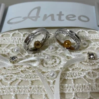 015 Anteo fede in oro bianco con brillanti  cod: 0502