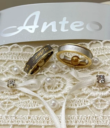 015 Anteo fede in oro bianco e giallo  cod: JT139