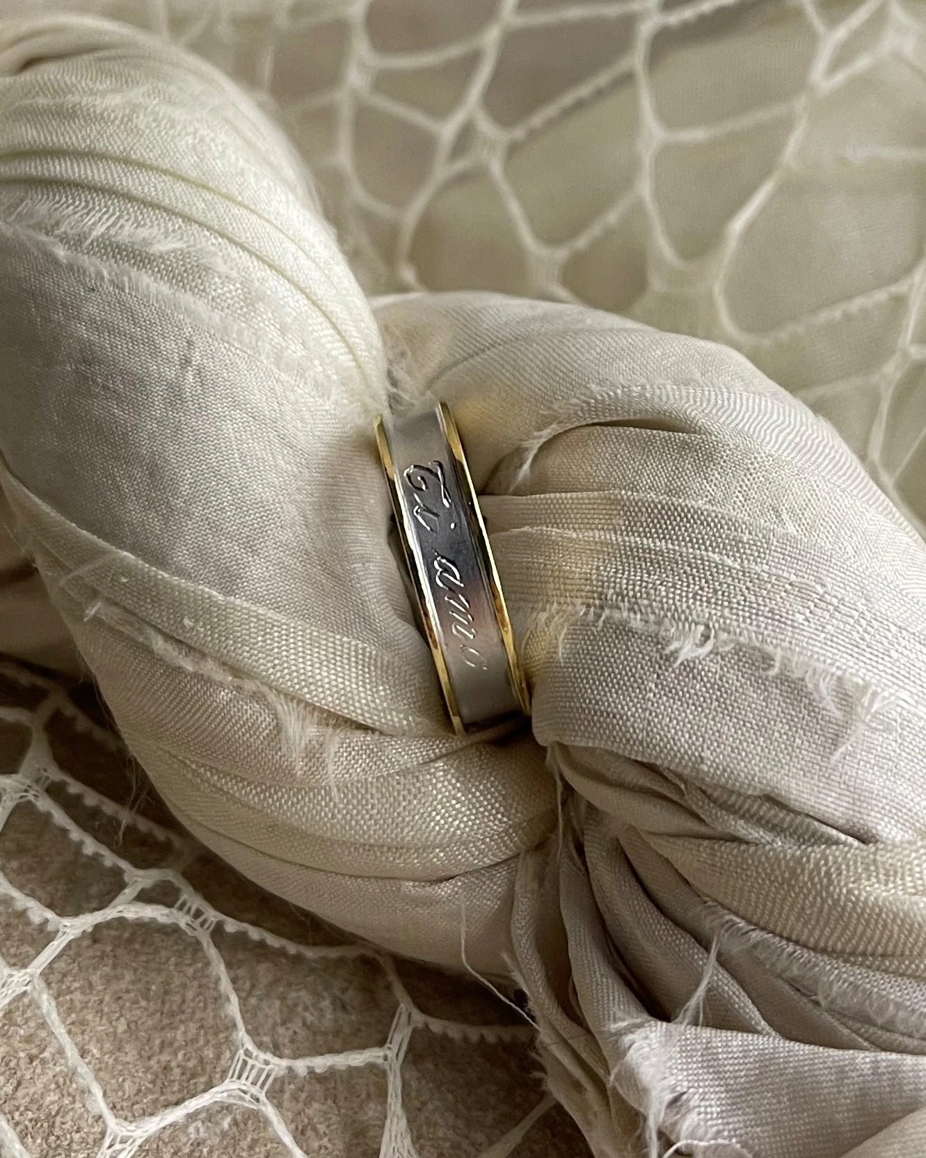 015 Anteo fede in oro bianco e giallo  cod: JT139