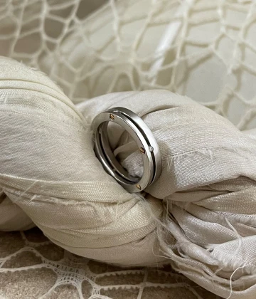 015 Anteo fede in oro bianco con brillanti  cod: 0553_1