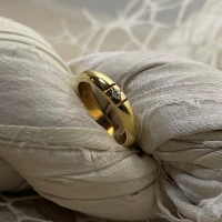 015 Anteo fede in oro giallo con brillanti  cod: T132/3