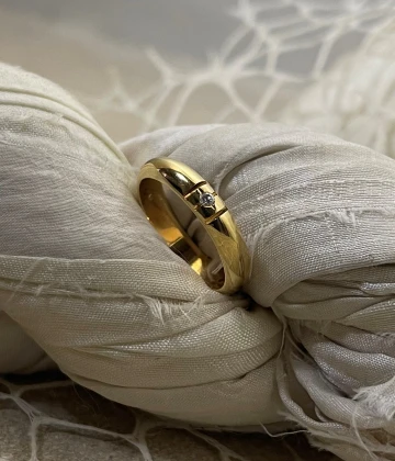 015 Anteo fede in oro giallo con brillanti  cod: T132/3