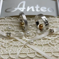 015 Anteo fede in oro bianco con brillanti  cod: T131/1